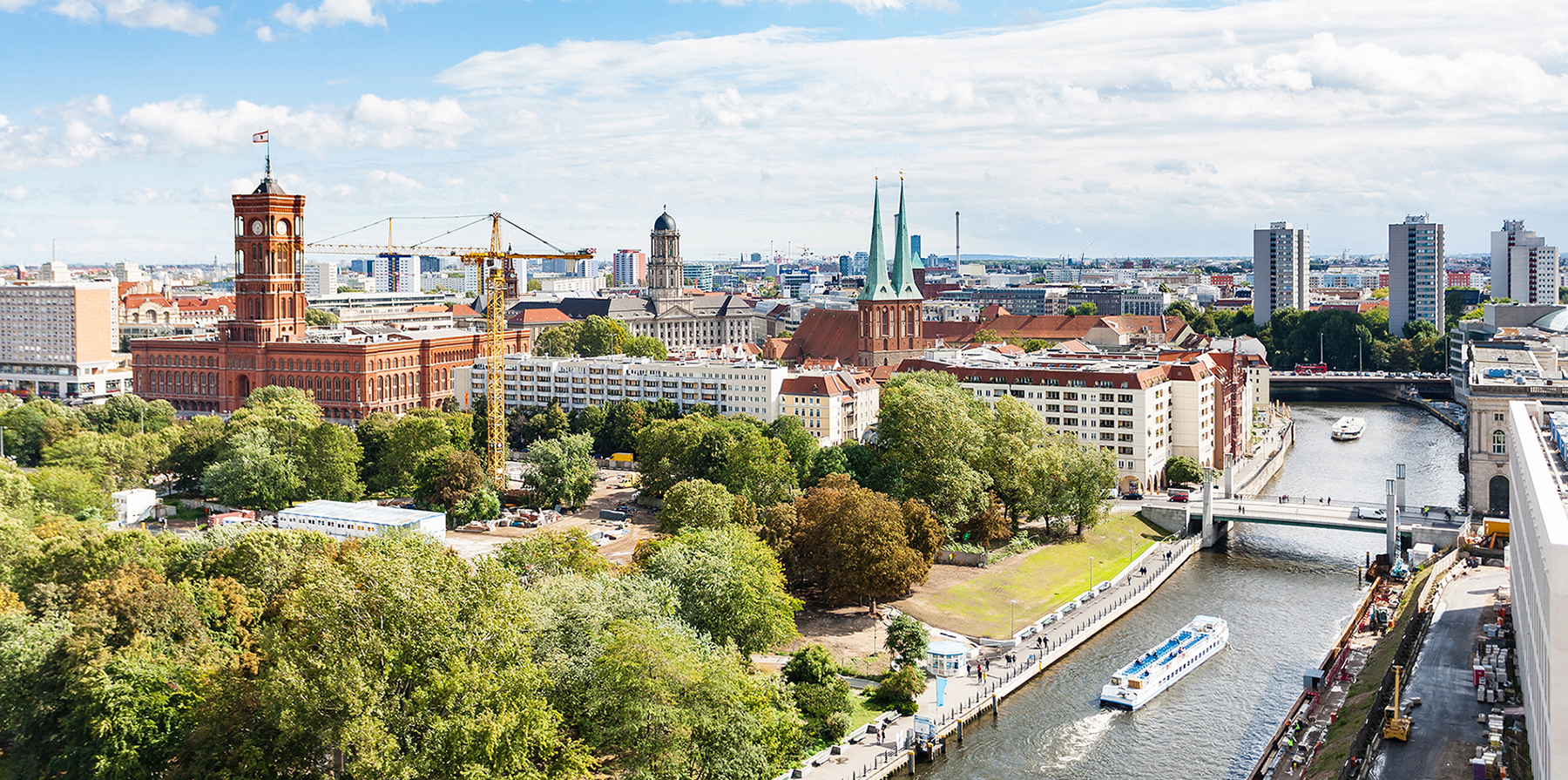 Panoramavy över centrala Berlin