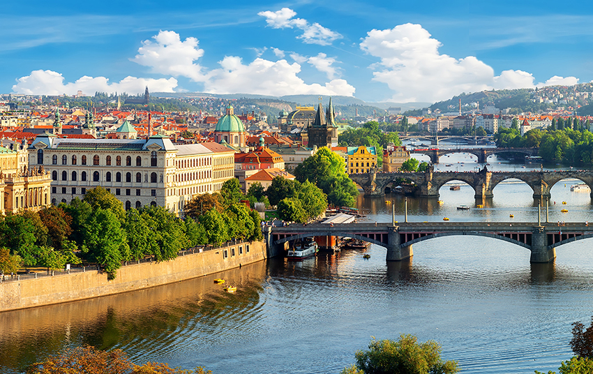 Panoramavy över Prag