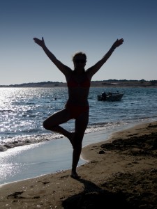 Yoga på stranden Yoga på stranden